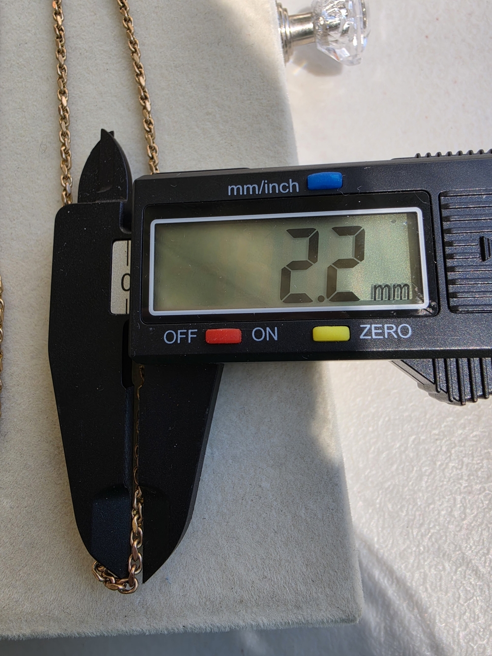 Antique Gold-Tone Watch Chain with Genuine Seed Pearls & Blue Paste Glass - Picture 8 of 12
